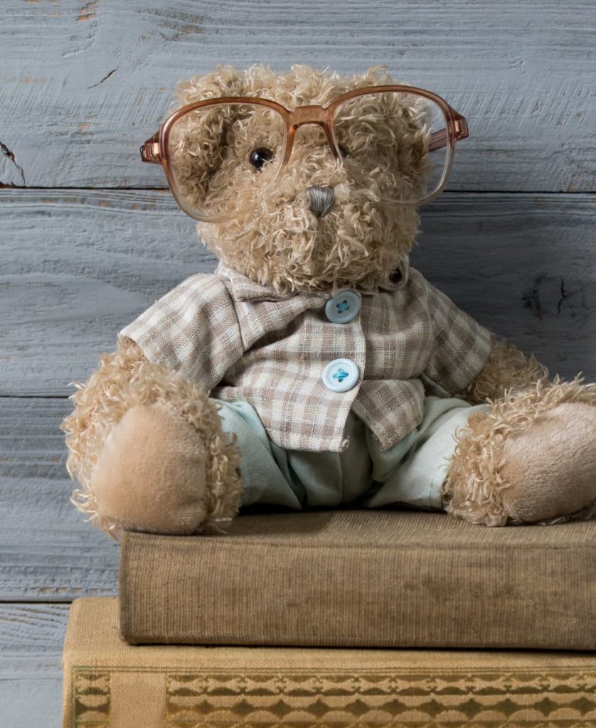 Plüsch-Teddybär mit Brille